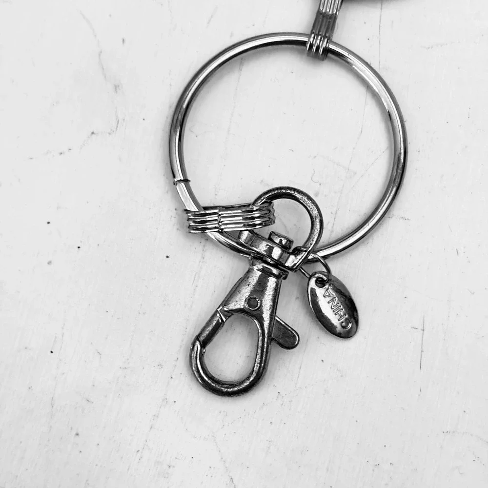 Silver Tone O-Ring Chain Belt Adjustable Lobster Clasp Waist Accessory Y2K Edgy